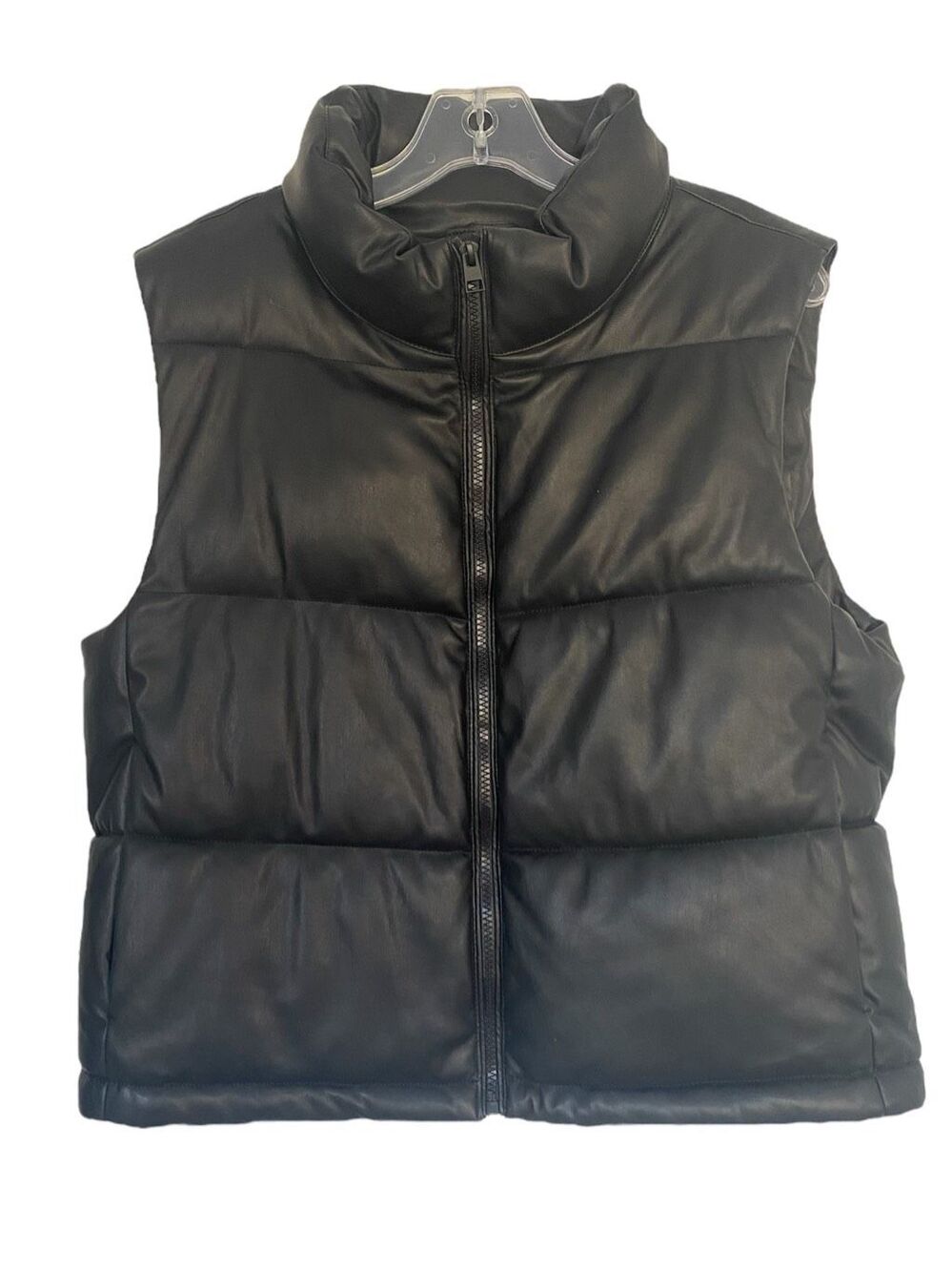 7 For All Mankind Vegan Leather Women Vest Sz M